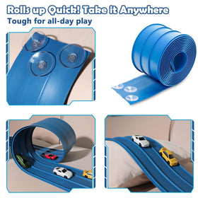 YUOIOYU Strong Suction Cups grip smooth surfaces to keep tracks steady.