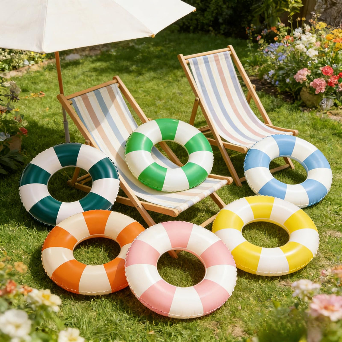 Yuokwer durable vinyl pool float supports up to 200 pounds