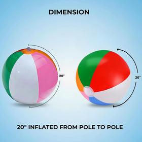 YURTKUMAS rainbow beach ball side view for durable family fun