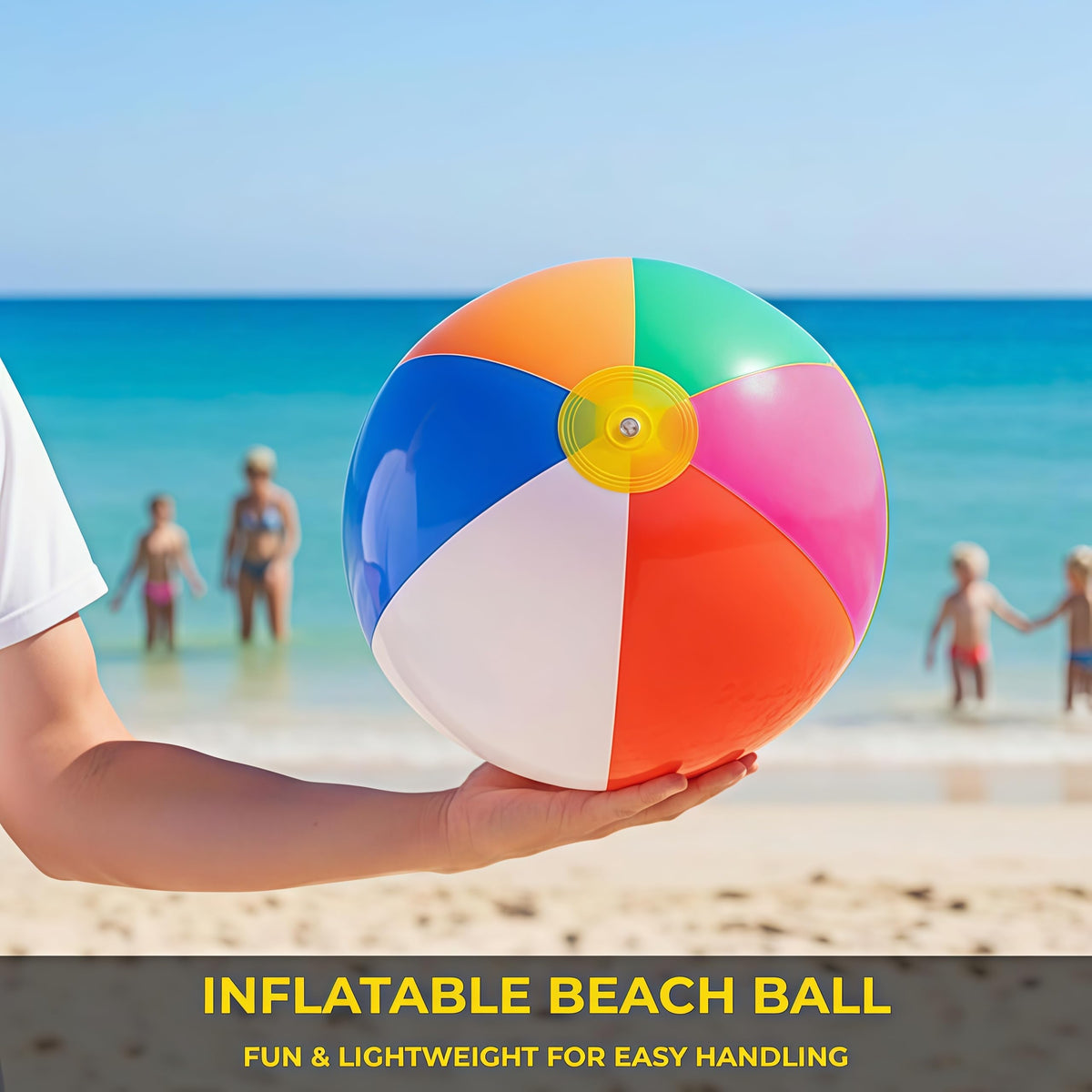 YURTKUMAS 10 pack rainbow beach balls ideal for group games