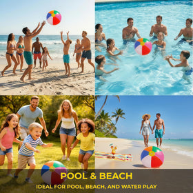 YURTKUMAS rainbow beach ball decor brightens beach parties and poolside celebrations