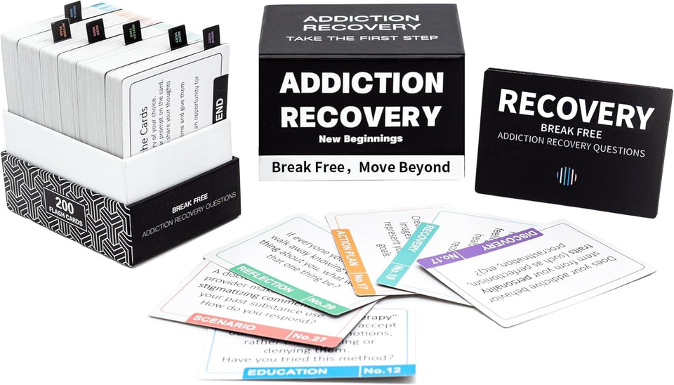 Yusetoyue addiction recovery cards set spread for group discussion and reflection.