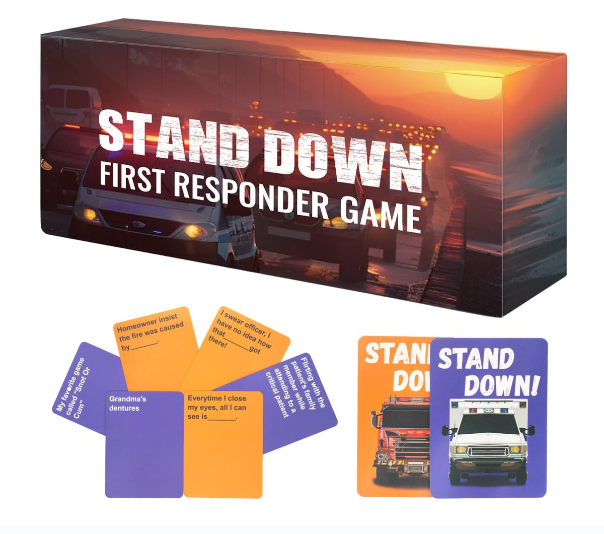 yusetoyue Stand Down Card Game box packaging showing durable gift-ready design