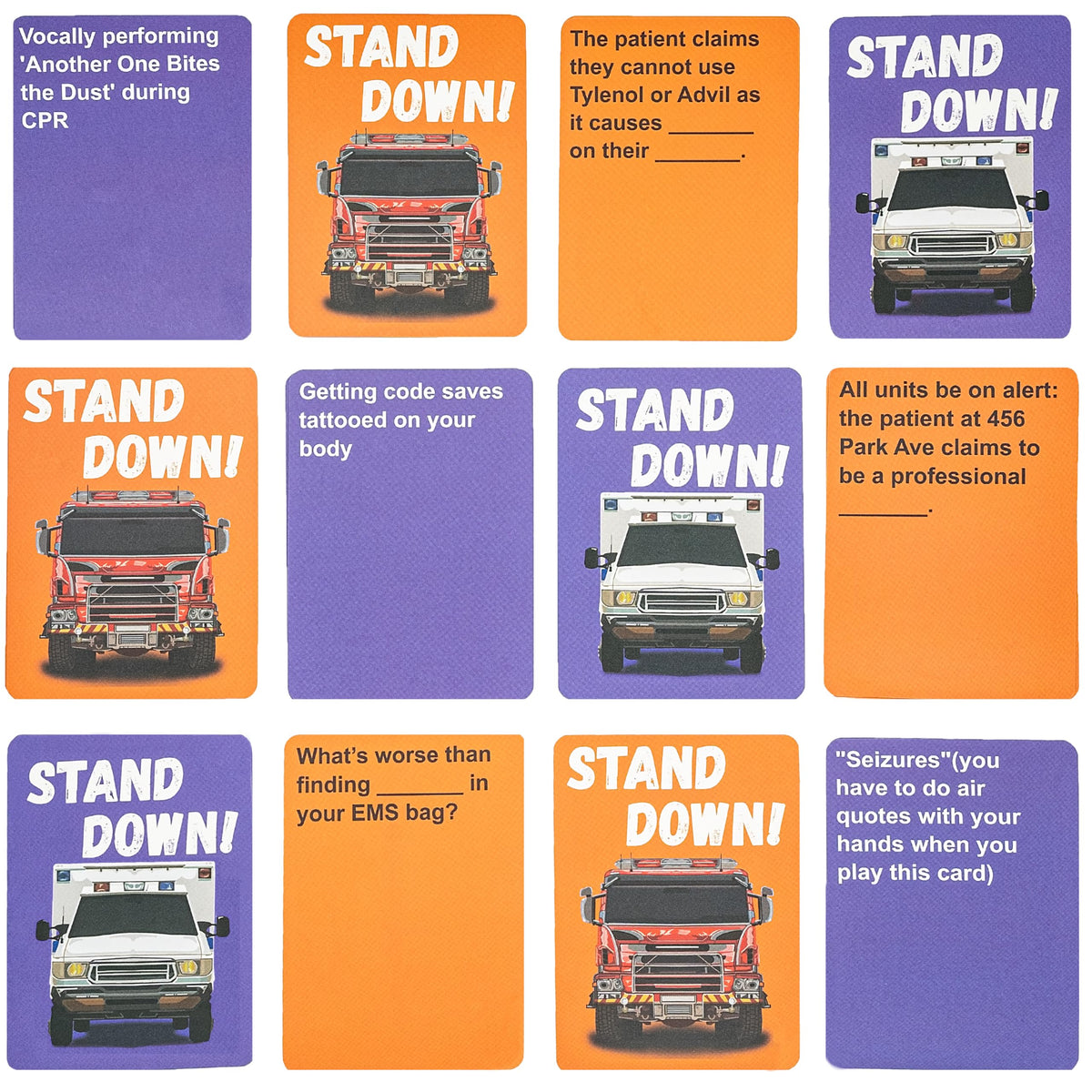 yusetoyue Stand Down Card Game cards spread ready for play and bonding