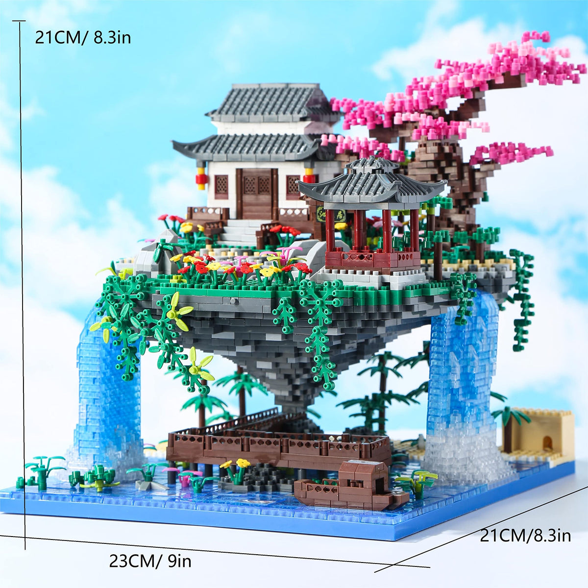 Yushinv bright colored building blocks reveal detailed brick craftsmanship