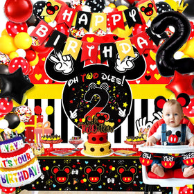 Yusino Oh Twodles backdrop 150x100cm for a vibrant birthday photo scene