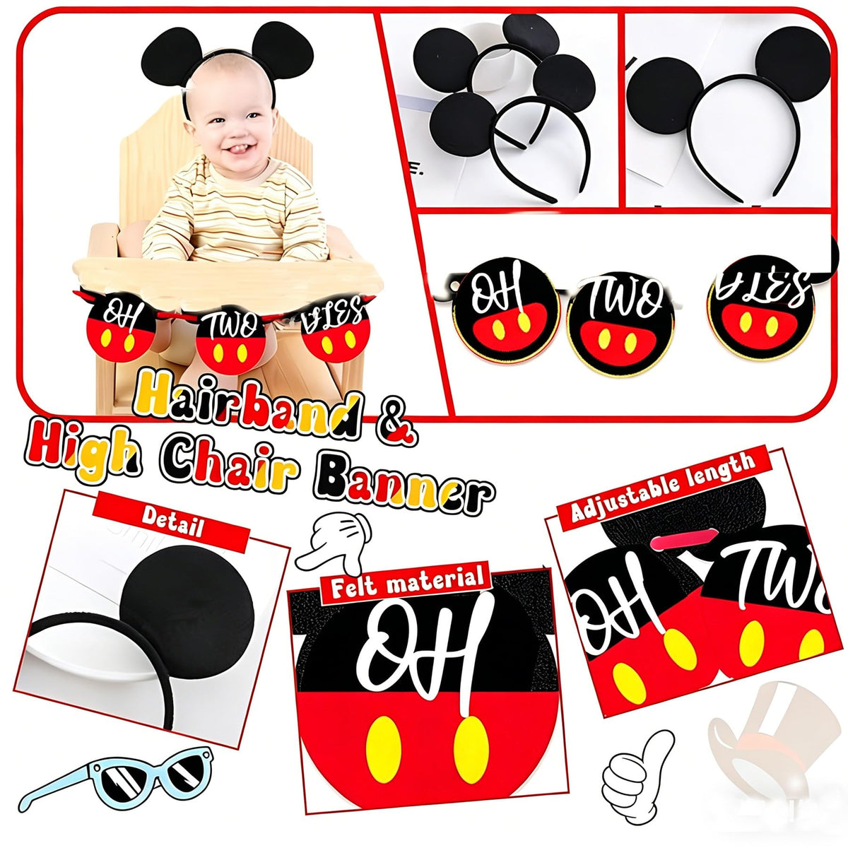 Yusino red mouse latex balloons brighten the celebration