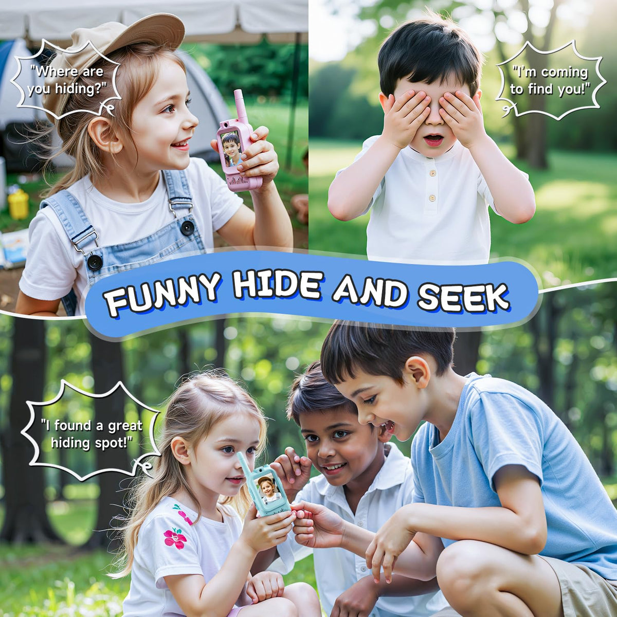 YUSSBCU walkie talkies offer voice changing modes for playful role-play
