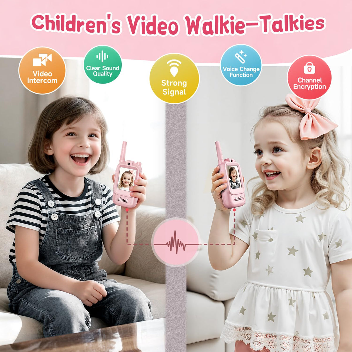 YUSSBCU kids walkie talkie with rechargeable battery extends playtime