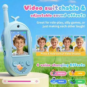 YUSSBCU video walkie talkie blue indoors usage for stable indoor communication