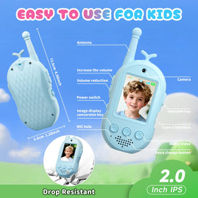 YUSSBCU video walkie talkie blue outdoors usage for open-air exploration