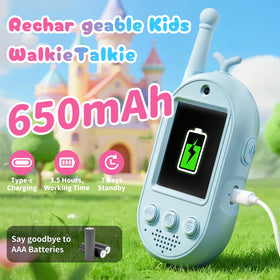 YUSSBCU video walkie talkie blue packaging highlighting gift-ready presentation
