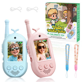 YUSSBCU video walkie talkies front view enabling real time play coordination indoors.