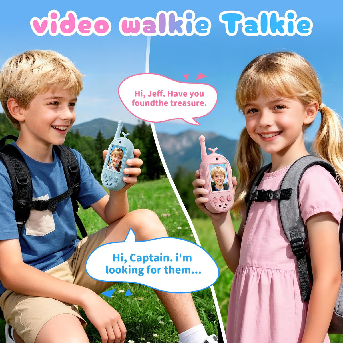 YUSSBCU video walkie talkies video mode display for immersive storytelling adventures.