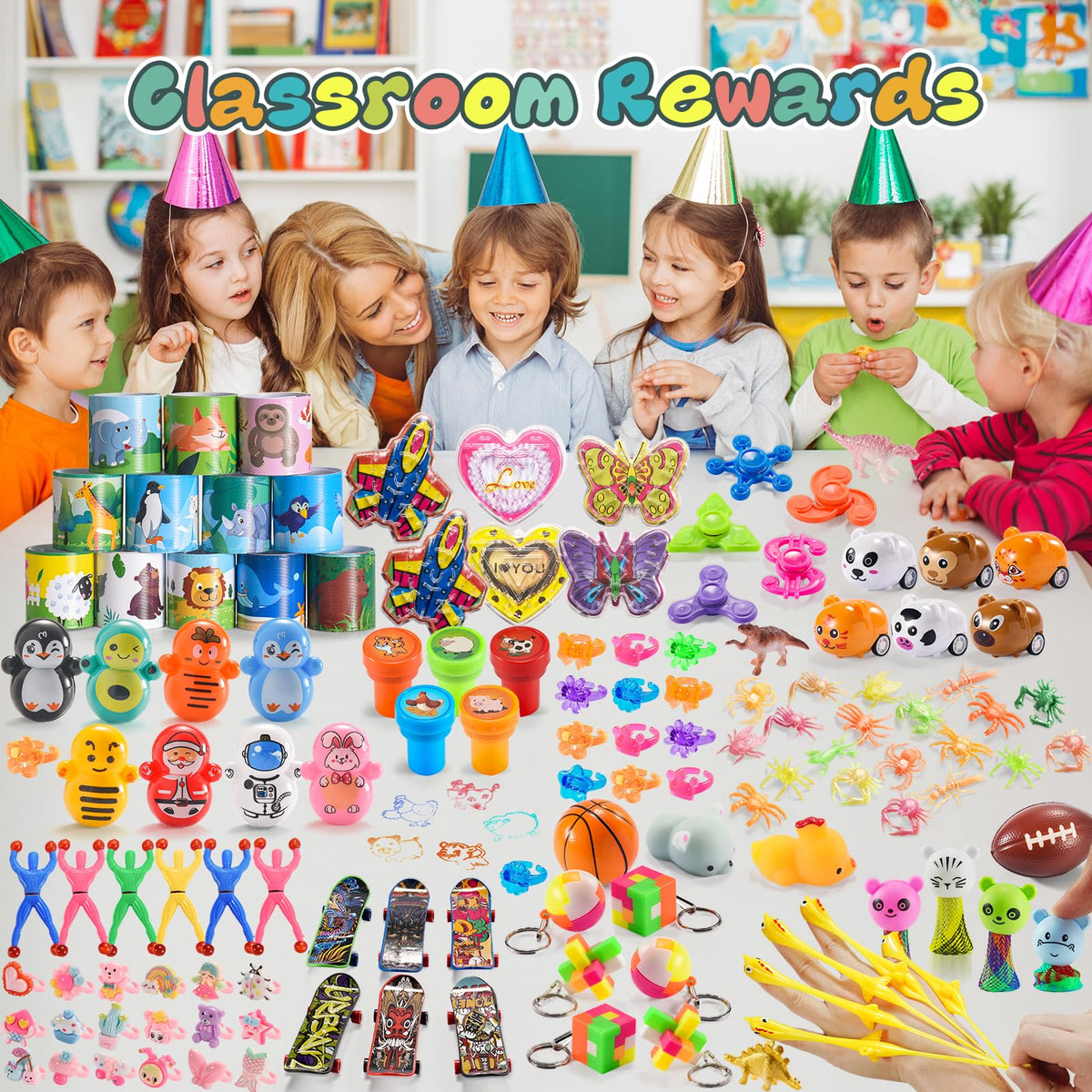 Yutin 212pcs spinners offer sensory fun and tabletop play in classrooms.