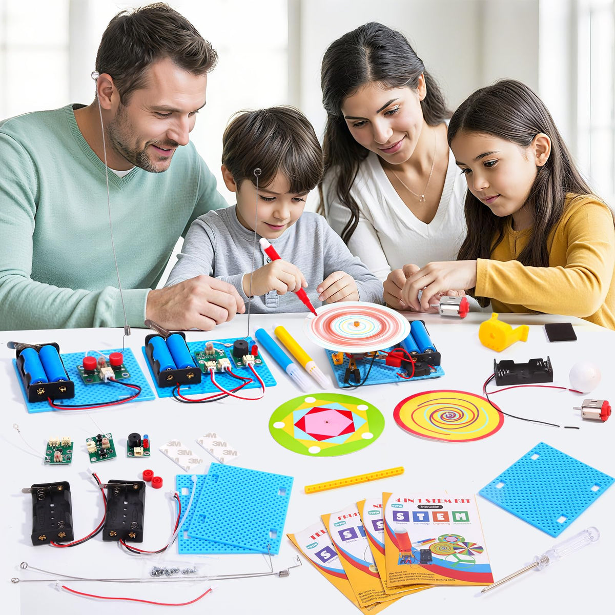 Yutin 7-in-1 STEM kit launch flying saucers for aerodynamics play.