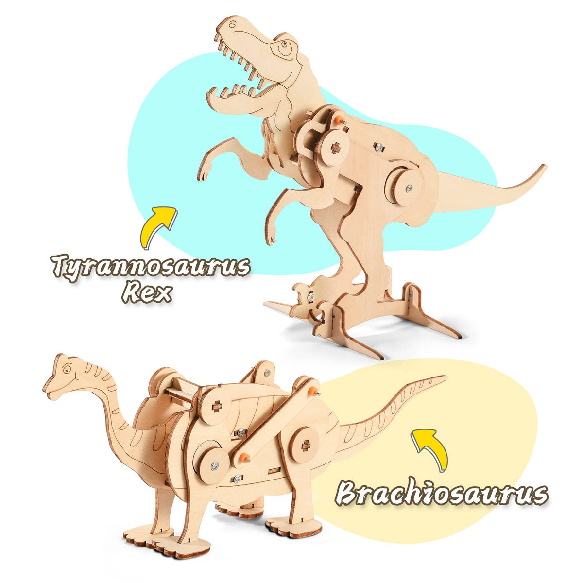 Yutin Dinosaur STEM Kit Brachiosaurus puzzle blends creativity and engineering.