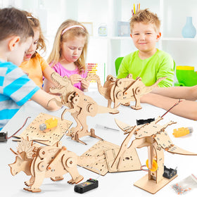 Yutin Dinosaur STEM Kit painting-ready dinosaurs encourages artistic customization.