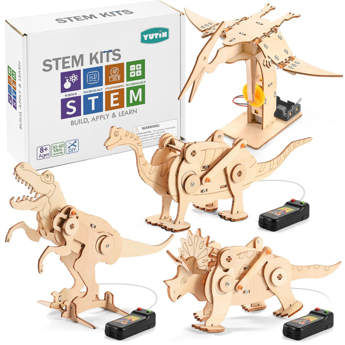 Yutin Dinosaur STEM Kit Tyrannosaurus puzzle promotes hands-on problem solving.