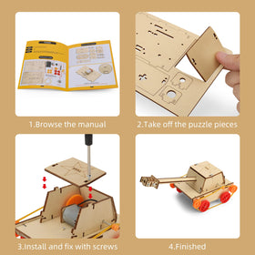 Yutin STEM kit durable wooden construction with smooth, safe edges