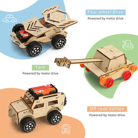 Yutin STEM kit four-wheel-drive model illustrating drivetrain basics