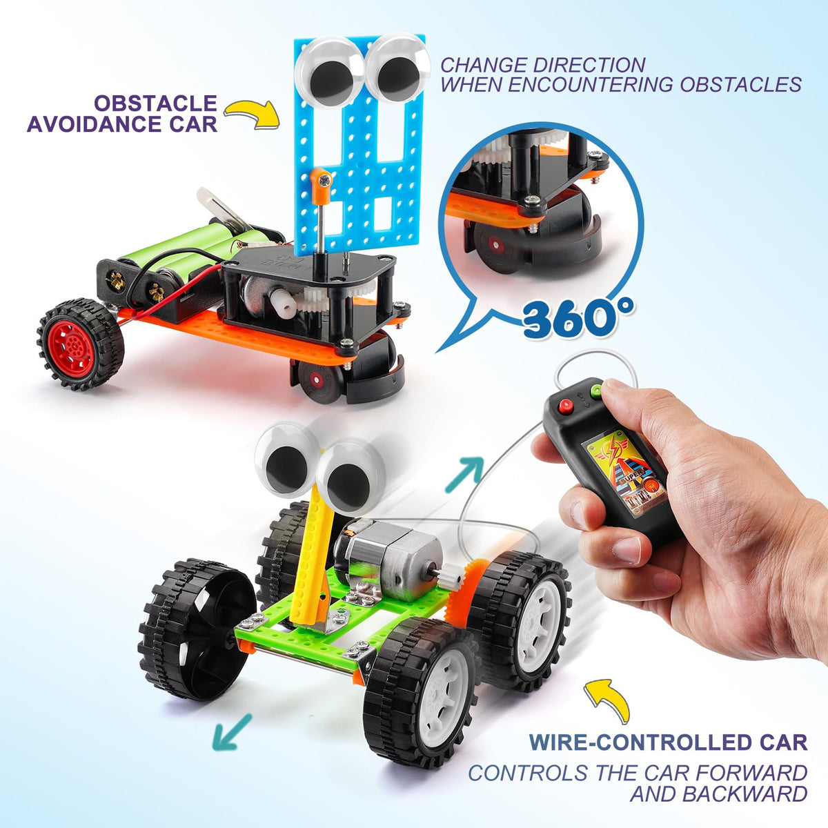 Yutin STEM Kits obstacle-avoidance robot demonstrating interactive problem solving