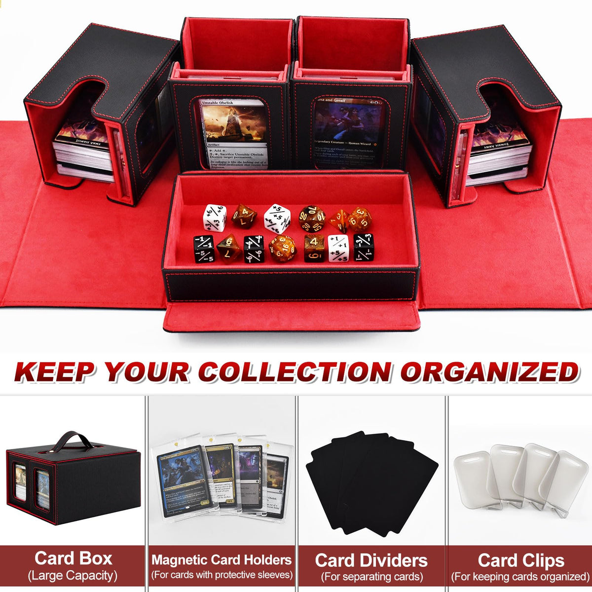 Yuunaie box with card clips for neat sleeve order