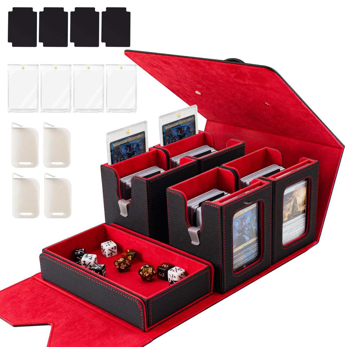 Yuunaie trading card storage box with dice tray for on-the-go MTG play