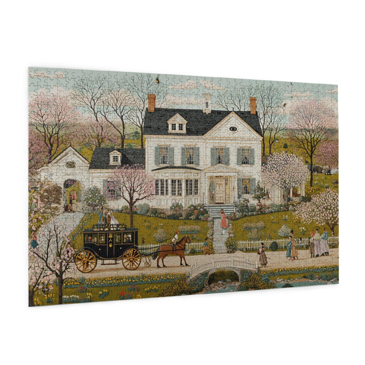 Yuwvewv Jane Austen Spring Manor assembled scene suitable for calm solo play