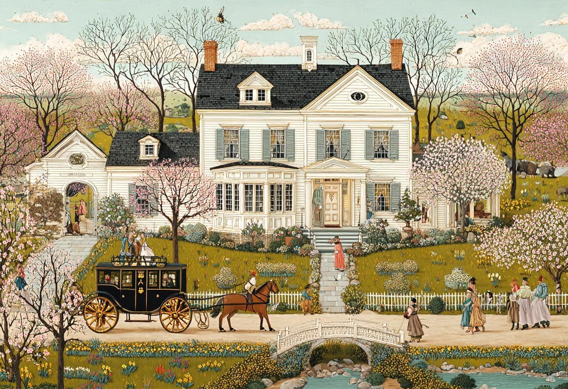 Yuwvewv Jane Austen Spring Manor piece closeup for vibrant puzzling