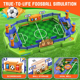 Yuyctwg mini foosball table goal-area with responsive flippers for realistic shots.