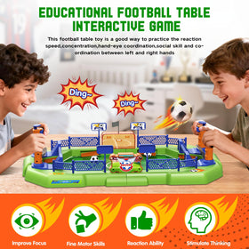 Yuyctwg mini foosball table scoreboard keeps track of points during play.