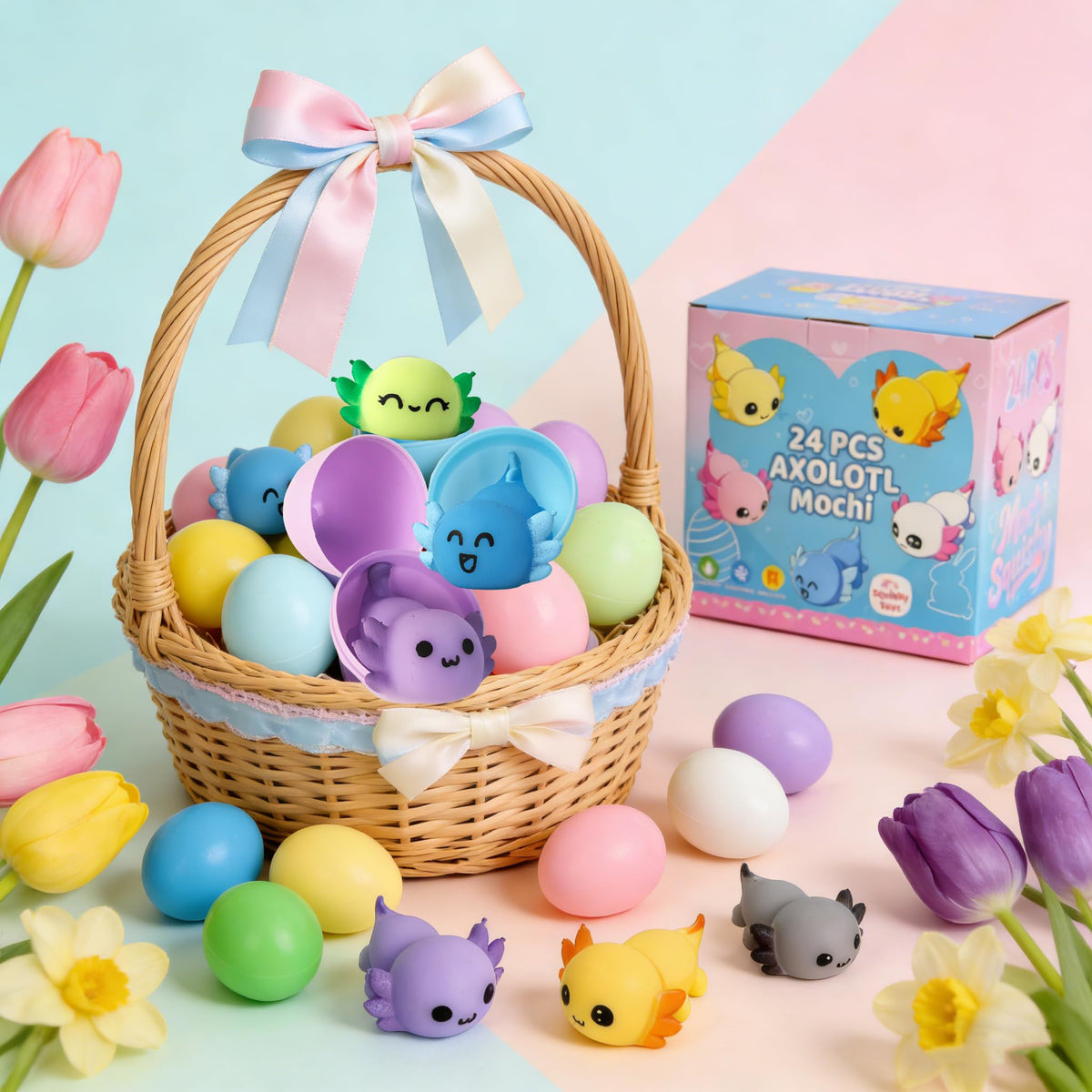 YUYUGAGA prefilled Easter eggs offer non-candy fun for kids during egg hunts.