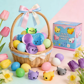 YUYUGAGA prefilled Easter eggs offer non-candy fun for kids during egg hunts.