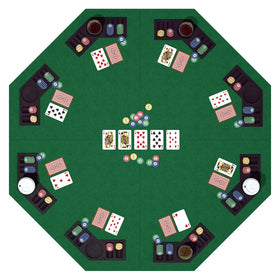YUZPKRSI 48-inch foldable table top for eight players, portable for home games.