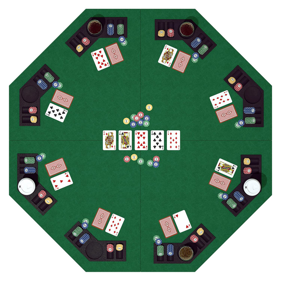 YUZPKRSI 48-inch foldable table top for eight players, portable for home games.