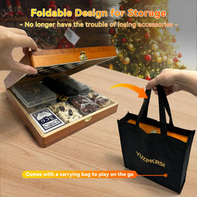 YUZPKRSI foldable wooden board case shown as compact transportable setup