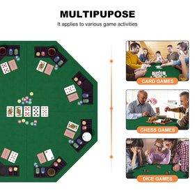YUZPKRSI versatile topper for poker, blackjack, and Hold’em gatherings.