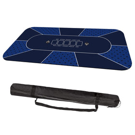 YUZPKRSI poker mat 70x35 blue offer casino-grade setup at home