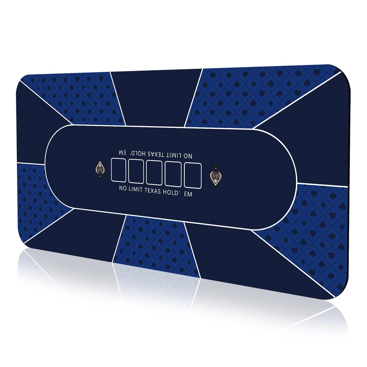 YUZPKRSI poker mat blue full layout 70x35 for eight players, ideal for large games