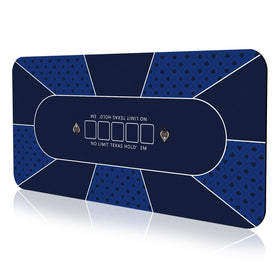 YUZPKRSI poker mat blue full layout 70x35 for eight players, ideal for large games