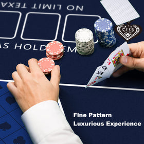 YUZPKRSI poker mat blue foldable with portable bag for easy storage