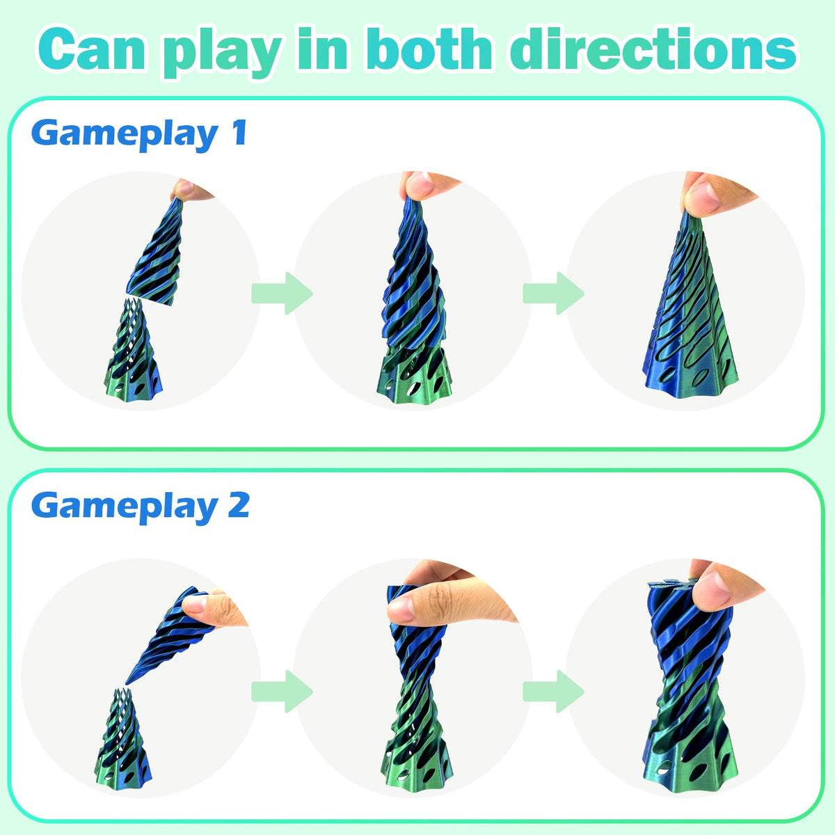 YVBBHE 10-pack spiral fidget cone aiding restless hands in meetings