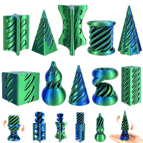 YVBBHE 10-pack spiral fidget cuboid for tactile focus and stress relief