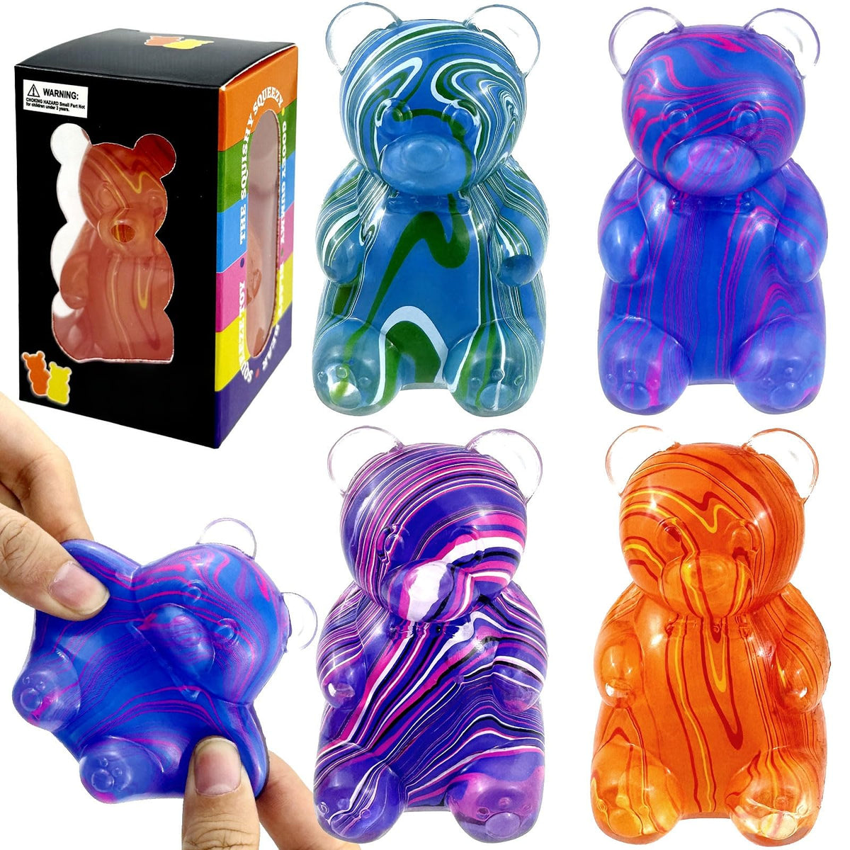 YVBBHE bear squishy toy offers calming tactile play for focus and stress relief.