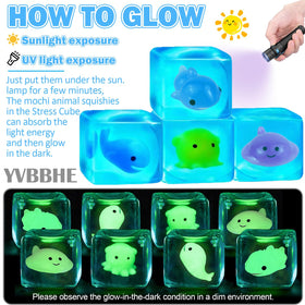 YVBBHE blue squeeze cube dolphin design for kids and adults relaxation