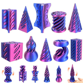 YVBBHE cuboid spiral fidget for focused work and stress relief
