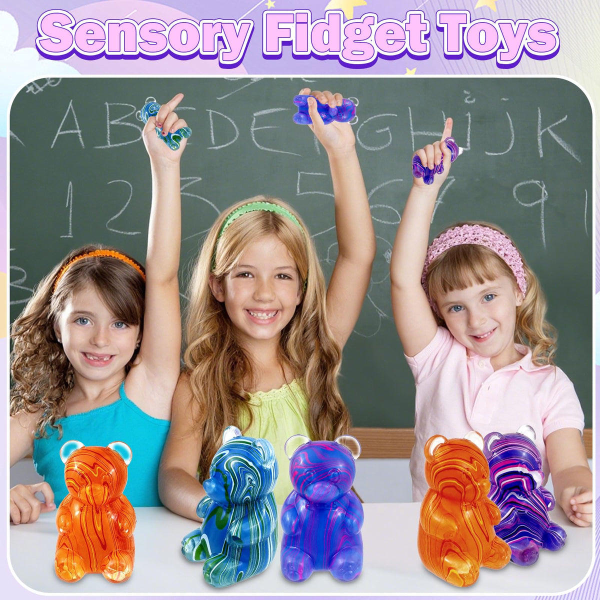 YVBBHE bear and sugar ball designs invite playful sensory exploration for kids and adults.