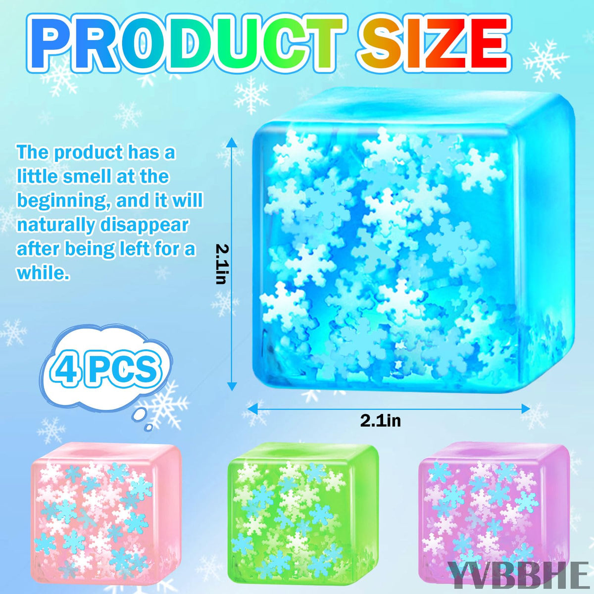 YVBBHE glow snowflake purple cube supports sensory engagement during study.
