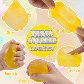 YVBBHE Slow-rise stress ball in orange delivers satisfying tactile feedback.